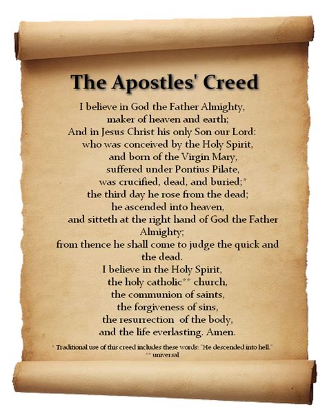 versions of the apostles creed